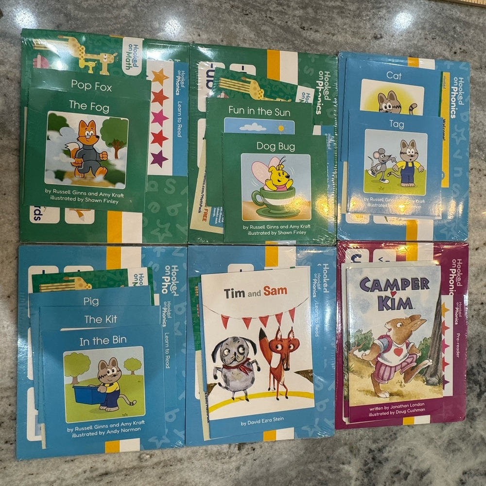 (BRAND NEW & SEALED) Hooked On Phonics Rising Reader Practice Pack Bundle Of 6